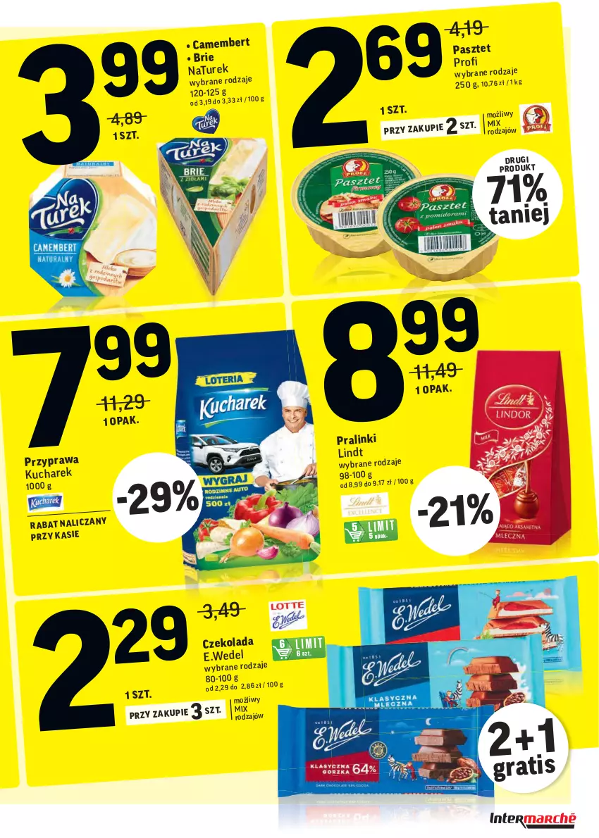 Gazetka promocyjna Intermarche - Gazetka promocyjna - ważna 25.01 do 31.01.2022 - strona 30 - produkty: Brie, Camembert, Czekolada, Kucharek, Lindt, NaTurek