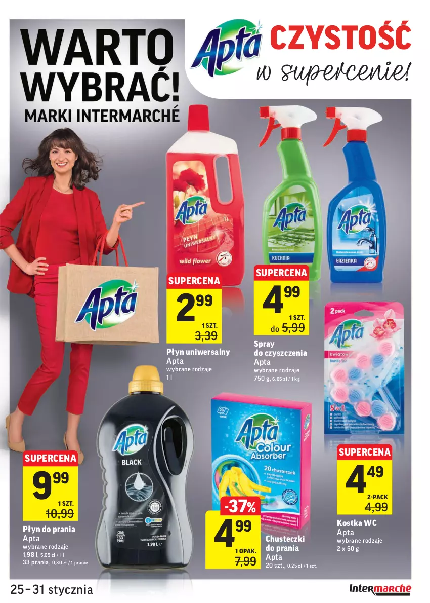 Gazetka promocyjna Intermarche - Gazetka promocyjna - ważna 25.01 do 31.01.2022 - strona 5 - produkty: Chusteczki, Chusteczki do prania, Płyn do prania, Spray do czyszczenia