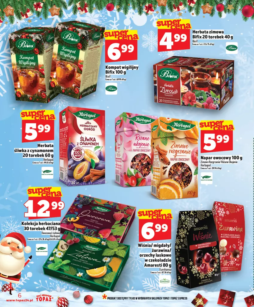 Gazetka promocyjna Topaz - Gazetka - ważna 04.12 do 10.12.2025 - strona 6 - produkty: Herbapol, Herbata, Migdały, Ogród, Róża, Top