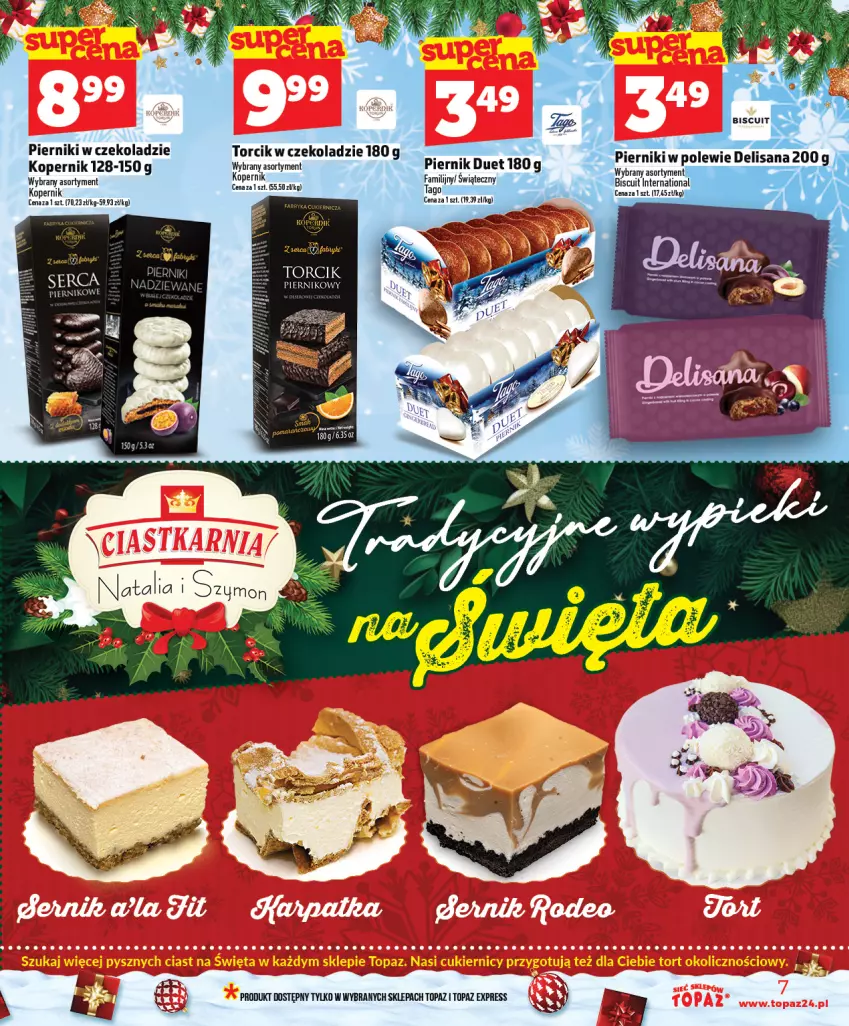 Gazetka promocyjna Topaz - Gazetka - ważna 04.12 do 10.12.2025 - strona 7 - produkty: Fa, Piernik, Pierniki w czekoladzie
