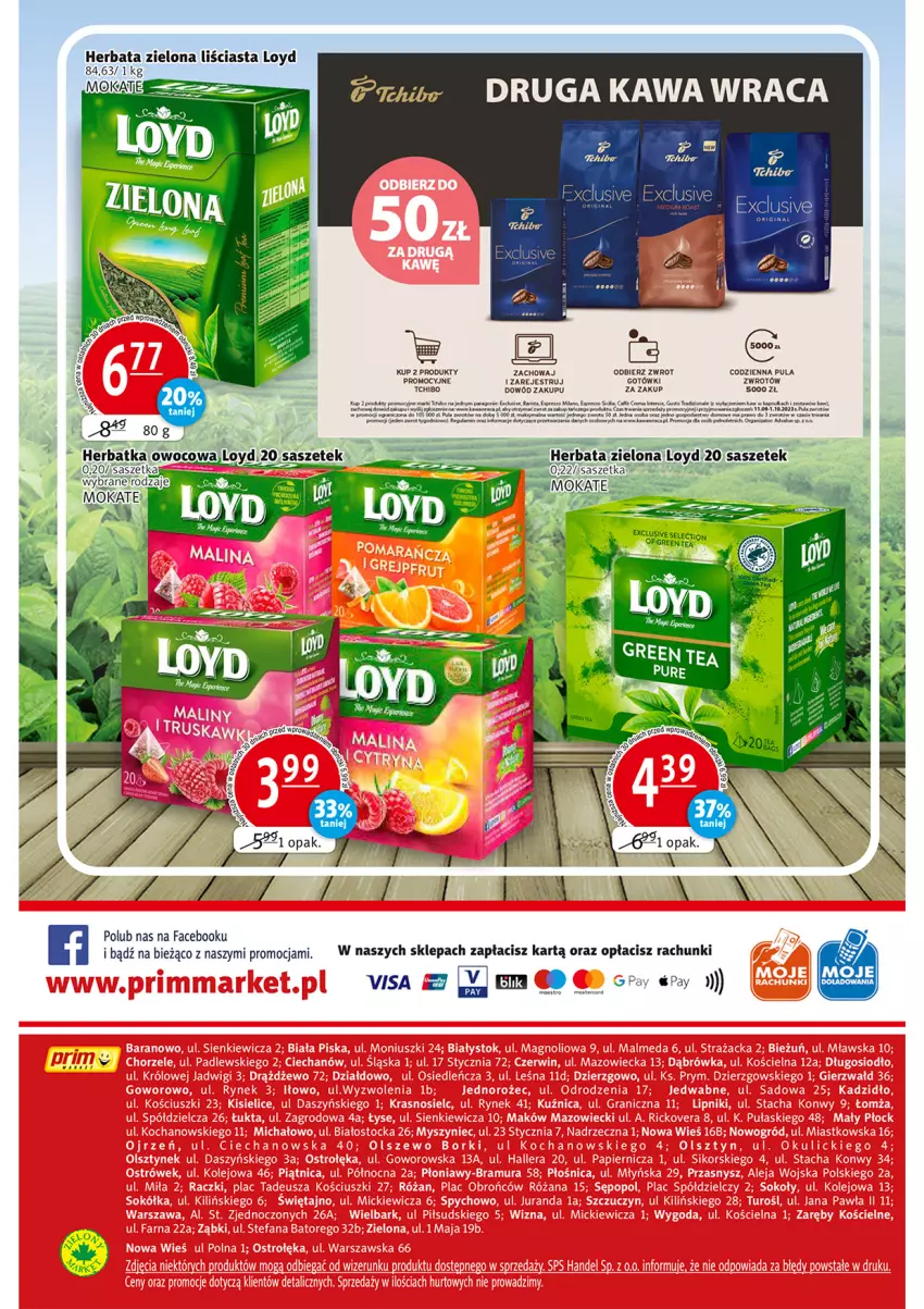 Gazetka promocyjna Prim Market - ważna 21.09 do 27.09.2023 - strona 16 - produkty: Brit, Brita, Fa, Gra, Herbata, Kawa, LANA, Loyd, Tchibo