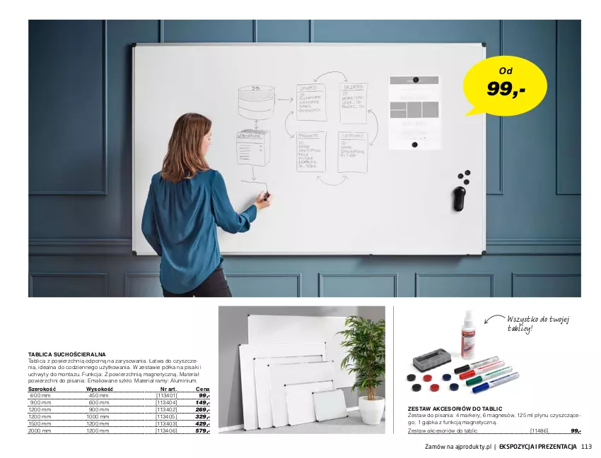 Gazetka promocyjna AJ Produkty - Zima 2021 - ważna 01.01 do 31.03.2021 - strona 113 - produkty: Marker, Półka, Por, Sok, Tablica suchościeralna, Uchwyty