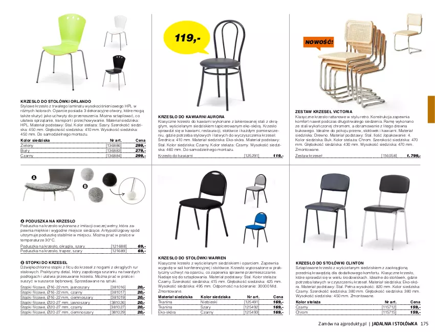 Gazetka promocyjna AJ Produkty - Zima 2021 - ważna 01.01 do 31.03.2021 - strona 175 - produkty: Clin, HP, Jadalnia, Koc, Krzesło, Lakier, Poduszka, Por, Sok, Sport, Sprzątanie, Top, Tran, Uchwyty