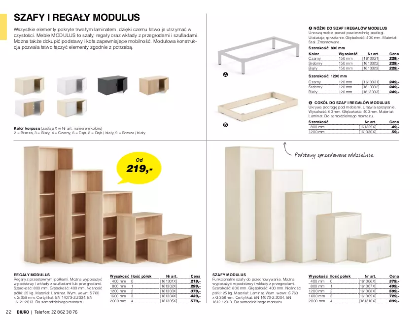 Gazetka promocyjna AJ Produkty - Zima 2021 - ważna 01.01 do 31.03.2021 - strona 22 - produkty: Biuro, Meble, Mobil, Półka, Regał, Sok, Sprzątanie, Telefon