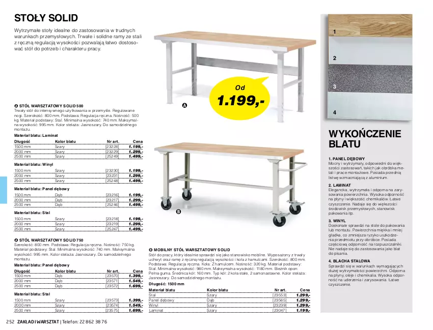 Gazetka promocyjna AJ Produkty - Zima 2021 - ważna 01.01 do 31.03.2021 - strona 252 - produkty: Bieżnik, Mobil, Olej, Por, Sok, Stół, Stół warsztatowy, Telefon