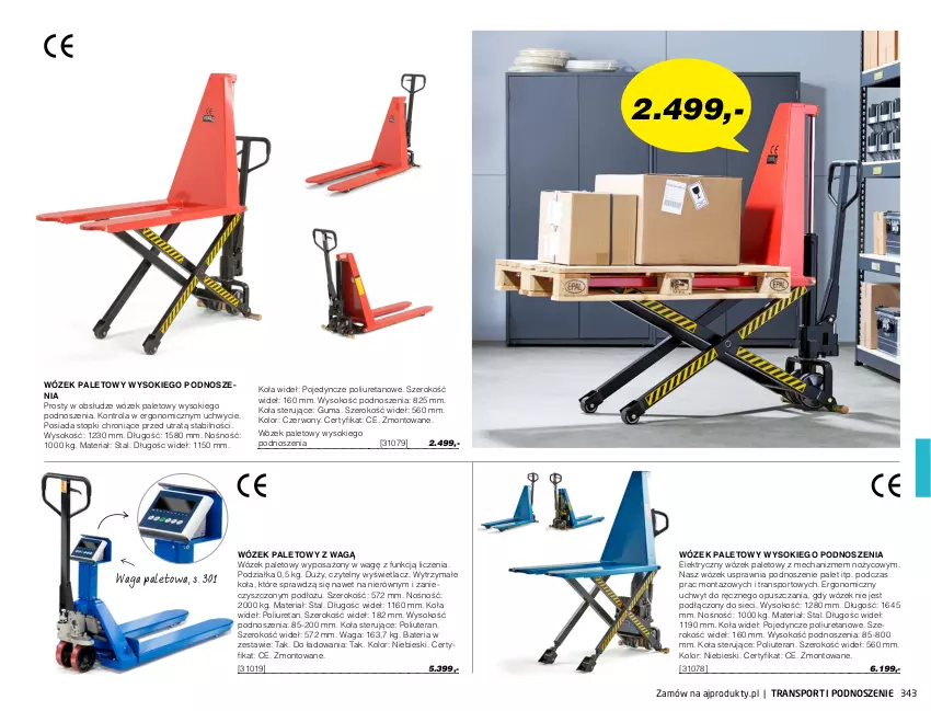 Gazetka promocyjna AJ Produkty - Zima 2021 - ważna 01.01 do 31.03.2021 - strona 343 - produkty: Bateria, Noż, Por, Sok, Sport, Tera, Top, Tran, Waga, Wózek