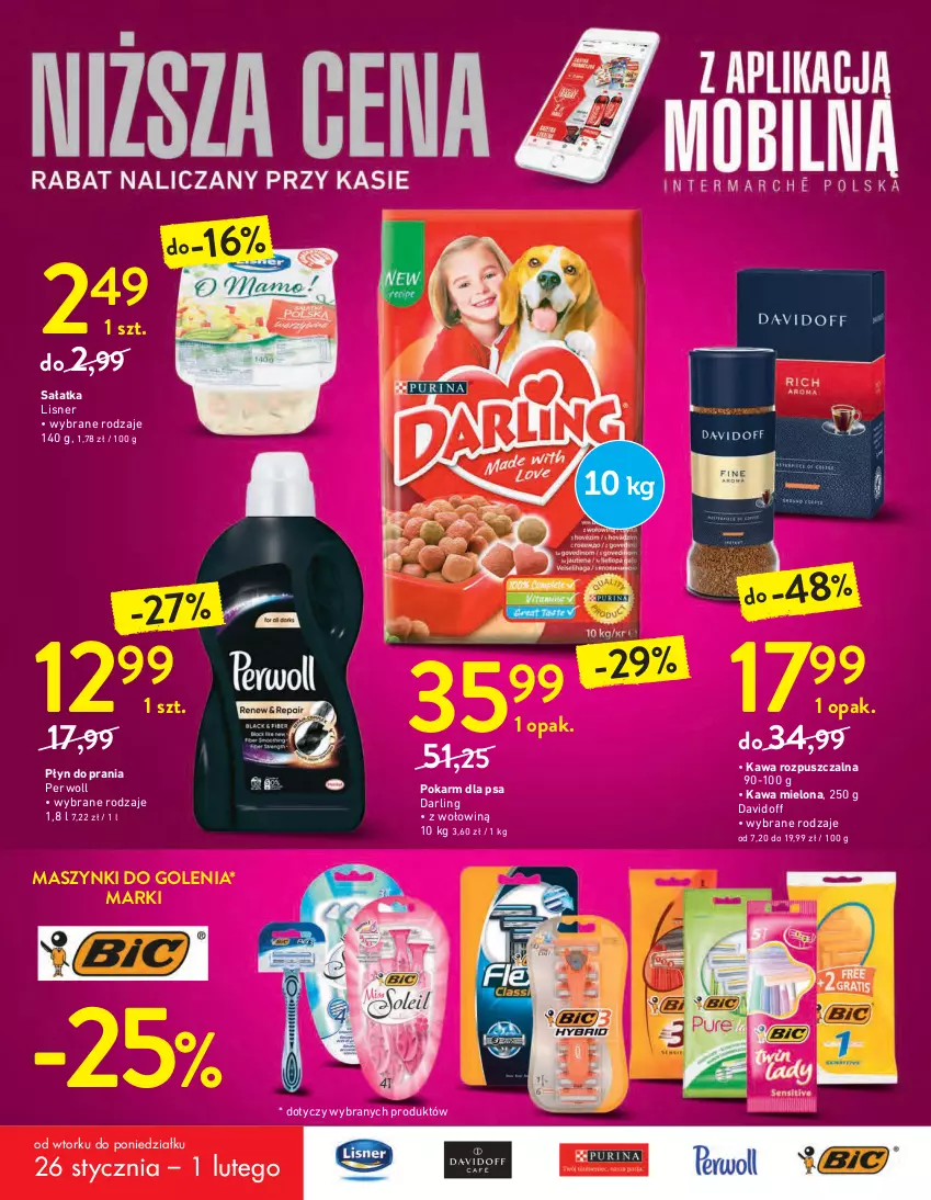 Gazetka promocyjna Intermarche - Maxi Okazje - ważna 26.01 do 01.02.2021 - strona 18 - produkty: Davidoff, Kawa, Kawa mielona, Kawa rozpuszczalna, Lisner, Perwoll, Płyn do prania, Sałat, Sałatka