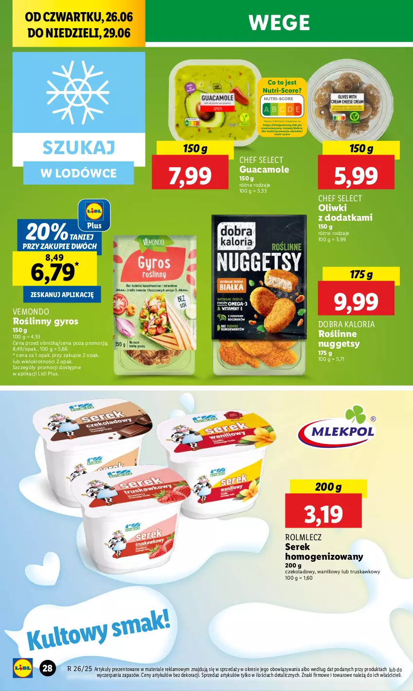 Gazetka promocyjna Lidl - GAZETKA - ważna 26.06 do 29.06.2025 - strona 34 - produkty: Amol, Gyros, Oliwki, Rolmlecz, Roślinny gyros, Ser, Serek, Serek homogenizowany