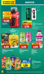 Gazetka promocyjna Lidl - GAZETKA - Gazetka - ważna od 29.06 do 29.06.2025 - strona 40 - produkty: Pur, Mus, Napój energetyczny, Lemoniada, Coca-Cola, Napoje, Lack, Smoothie, Oshee, Woda, Napój