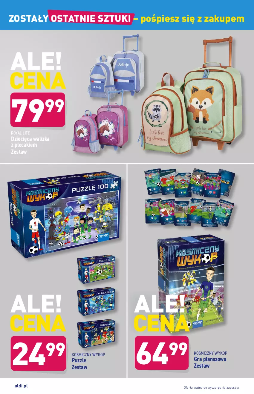 Gazetka promocyjna Aldi - ważna 14.07 do 17.07.2021 - strona 14 - produkty: Dzieci, Gra, Plecak, Puzzle, Walizka