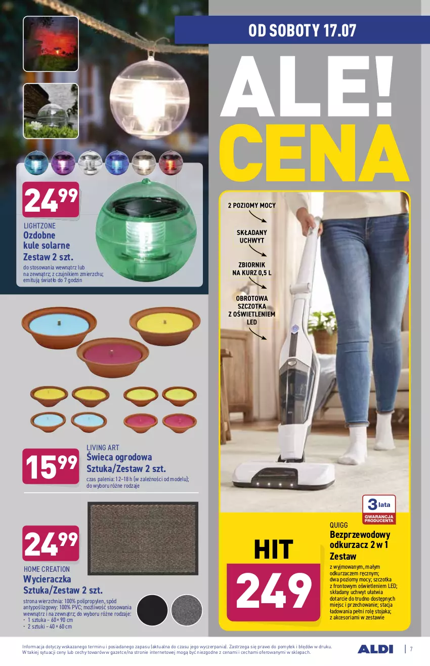 Gazetka promocyjna Aldi - ważna 14.07 do 17.07.2021 - strona 7 - produkty: Odkurzacz, Odkurzacze, Stojak, Szczotka, Wycieraczka