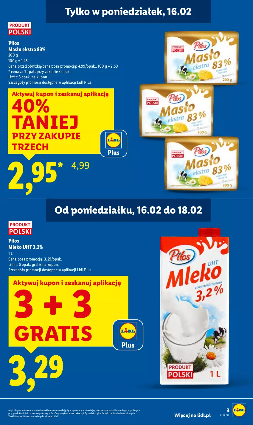 Gazetka promocyjna Lidl - GAZETKA - ważna 16.02 do 18.02.2026 - strona 3 - produkty: Dron, Gra, Masło, Mleko, Pilos