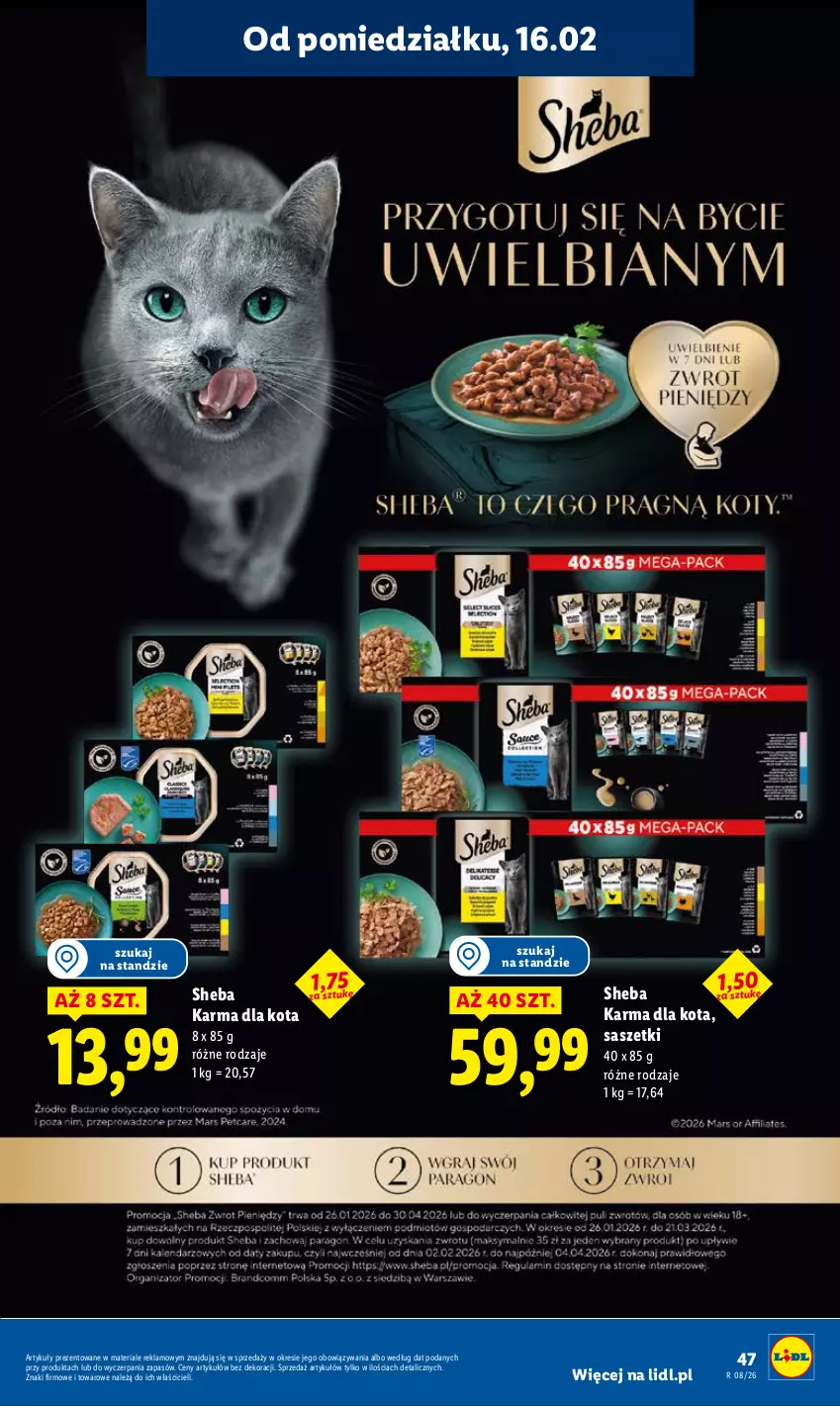 Gazetka promocyjna Lidl - GAZETKA - ważna 16.02 do 18.02.2026 - strona 47 - produkty: Sheba