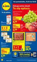 Gazetka promocyjna Lidl - GAZETKA - Gazetka - ważna od 18.02 do 18.02.2026 - strona 1 - produkty: Jonagold, Mięso mielone, Mięso mielone z łopatki wieprzowej, Gra, Jaja, Pilos, Winogrona, Wino, Masło, Mięso, Jabłka, Mleko