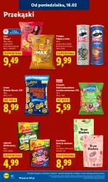 Gazetka promocyjna Lidl - GAZETKA - Gazetka - ważna od 18.02 do 18.02.2026 - strona 42 - produkty: Ketchup, Lajkonik, Mus, Chipsy, Daktyle, Pringles, Lorenz, Monster Munch, Lay’s, Krakersy, Musztarda