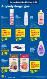 Gazetka promocyjna Lidl - GAZETKA - Gazetka - ważna od 18.02 do 18.02.2026 - strona 46 - produkty: Mydło w płynie, Eveline, Balsam do ciała, Velvet, Chusteczki, Szampon, Ziaja, Płyn do mycia, Mydło, Suchy szampon, Luksja