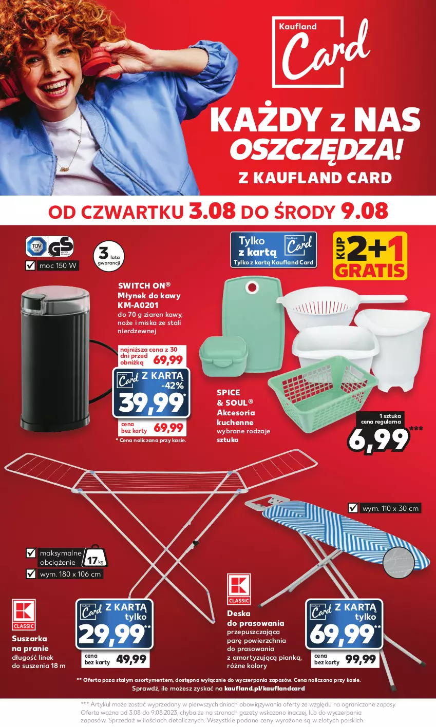 Gazetka promocyjna Kaufland - Mocny Start - ważna 07.08 do 09.08.2023 - strona 20 - produkty: Deska do prasowania, Gra, Miska, Młynek, Młynek do kawy, Noż, Suszarka, Suszarka na pranie