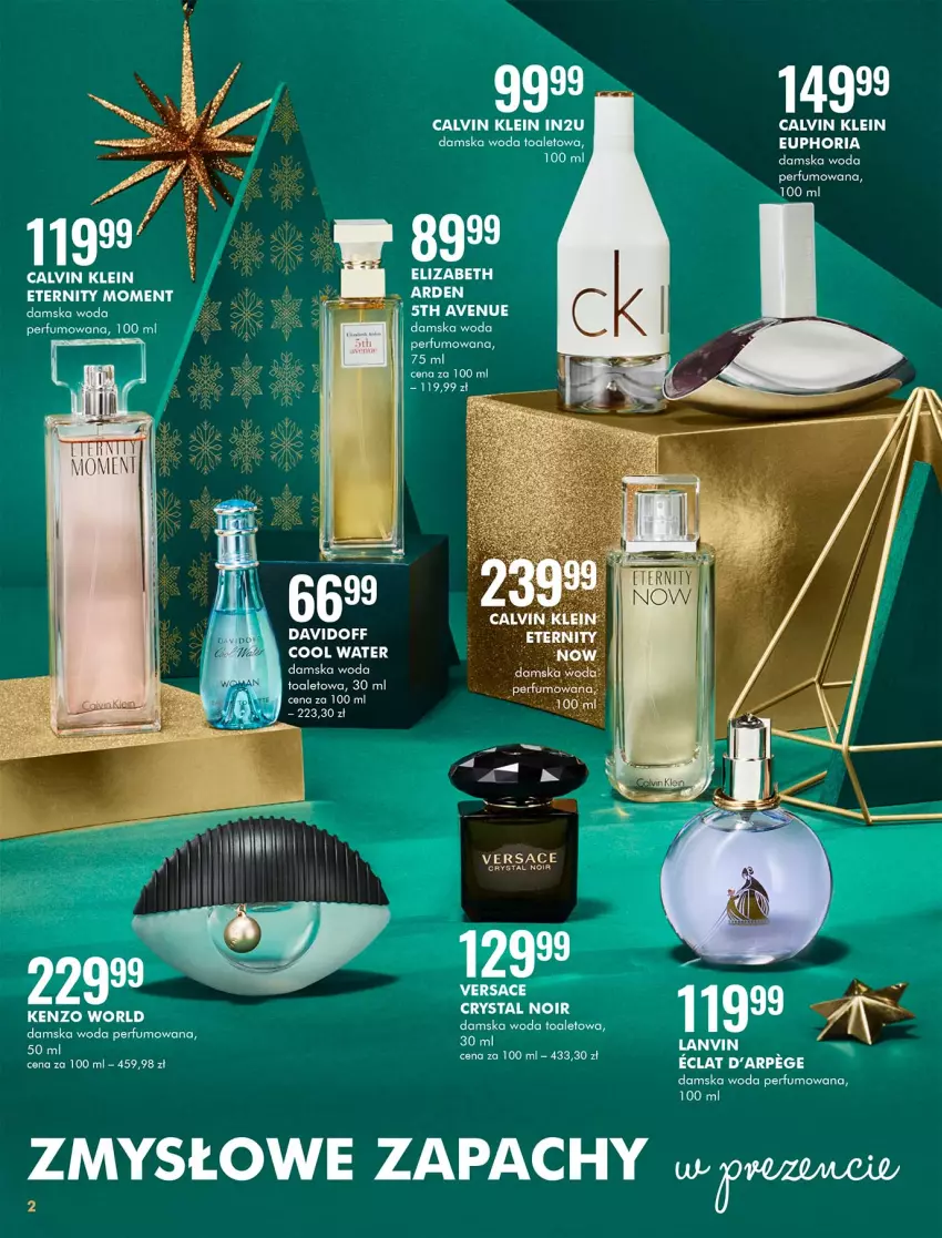 Gazetka promocyjna Super Pharm - Gazetka - ważna 12.11 do 30.11.2021 - strona 2 - produkty: Calvin Klein, Davidoff, Eclat, Fa, Kenzo, Lanvin, Perfum, Versace, Woda, Woda perfumowana, Woda toaletowa