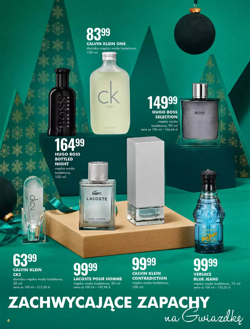 Gazetka promocyjna Super Pharm - Gazetka - ważna 12.11 do 30.11.2021 - strona 4 - produkty: Calvin Klein, Fa, Hugo Boss, Lacoste, Ser, Woda, Woda toaletowa