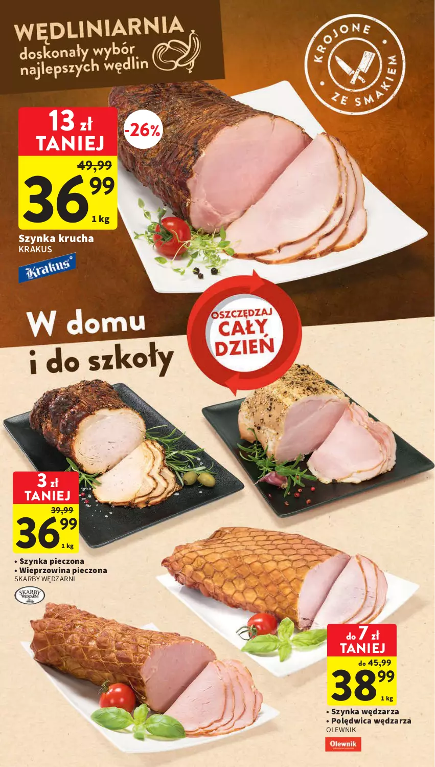 Gazetka promocyjna Intermarche - Gazetka Intermarche - ważna 27.04 do 02.05.2023 - strona 26 - produkty: Krakus, Olewnik, Piec, Polędwica, Szynka, Wieprzowina