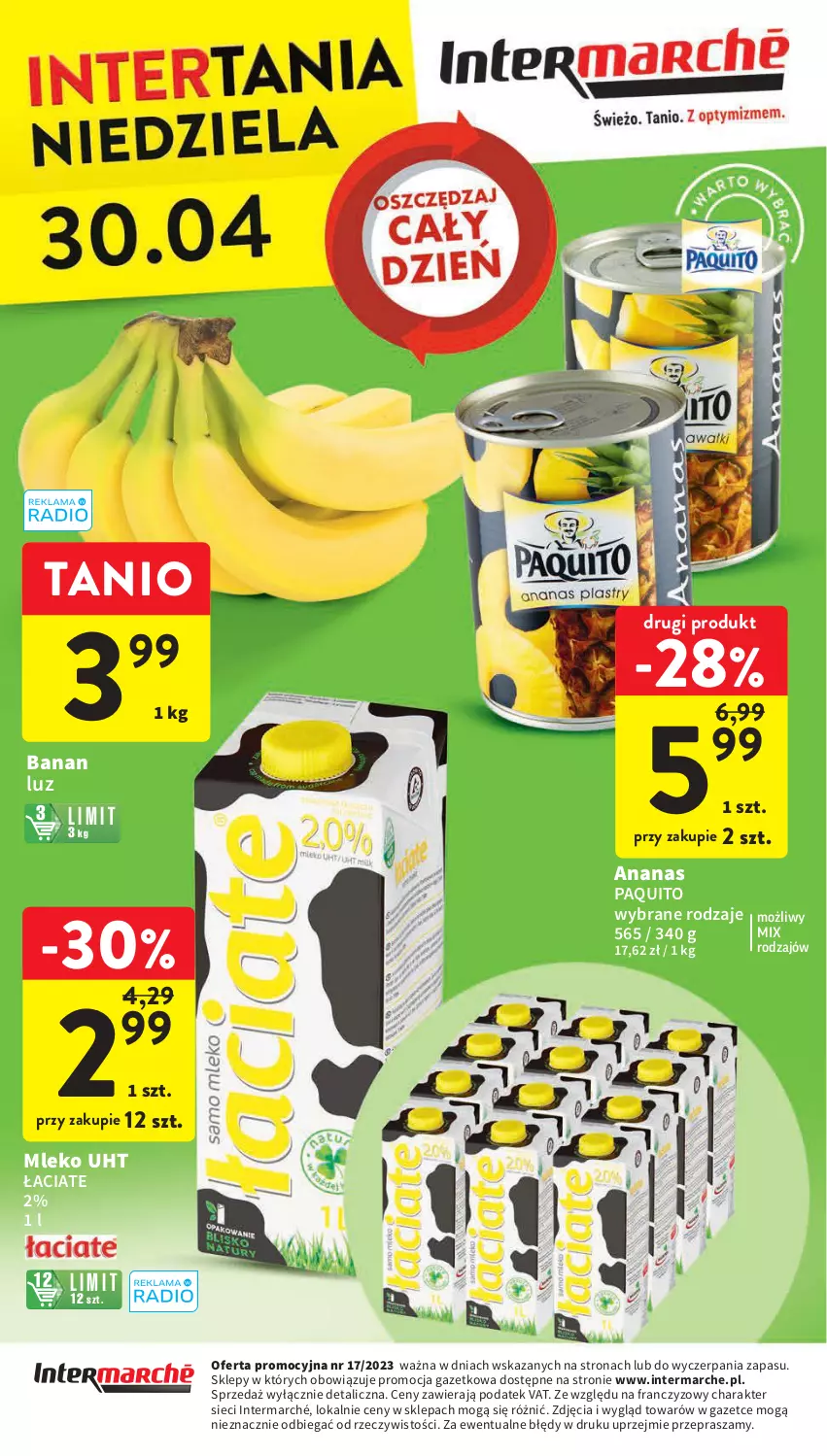 Gazetka promocyjna Intermarche - Gazetka Intermarche - ważna 27.04 do 02.05.2023 - strona 40 - produkty: Ananas, Mleko