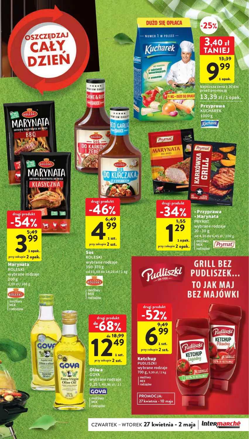 Gazetka promocyjna Intermarche - Gazetka Intermarche - ważna 27.04 do 02.05.2023 - strona 9 - produkty: Ketchup, Kucharek, Prymat, Pudliszki, Sos