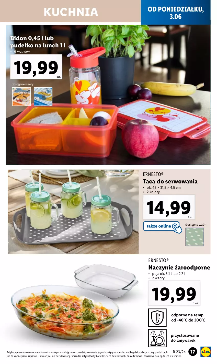 Gazetka promocyjna Lidl - GAZETKA - ważna 03.06 do 08.06.2024 - strona 19 - produkty: Kuchnia, Naczynie żaroodporne, Por, Pudełko, Ser, Taca