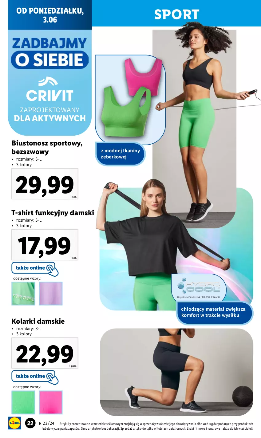 Gazetka promocyjna Lidl - GAZETKA - ważna 03.06 do 08.06.2024 - strona 24 - produkty: Biustonosz, Por, Sport, T-shirt