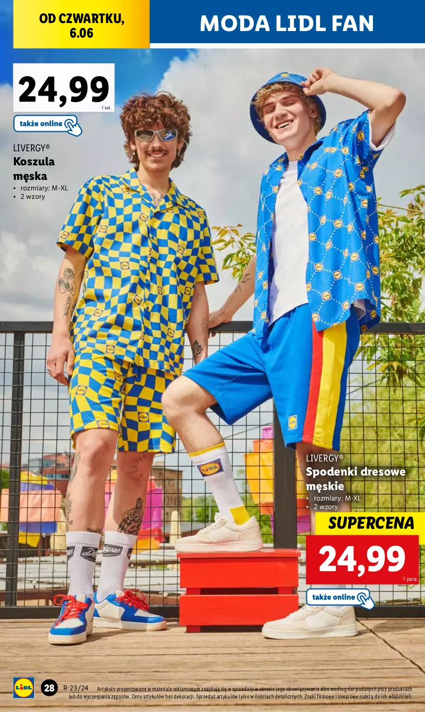 Gazetka promocyjna Lidl - GAZETKA - ważna 03.06 do 08.06.2024 - strona 32 - produkty: Dres, Fa, Kosz, Koszula, Moda