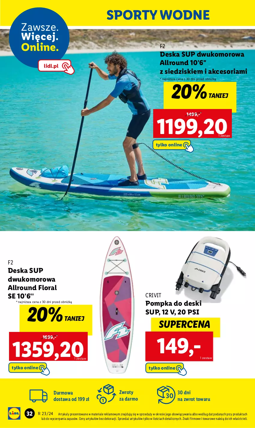 Gazetka promocyjna Lidl - GAZETKA - ważna 03.06 do 08.06.2024 - strona 36 - produkty: Flora, Pompka, Por, Sport, Sporty wodne