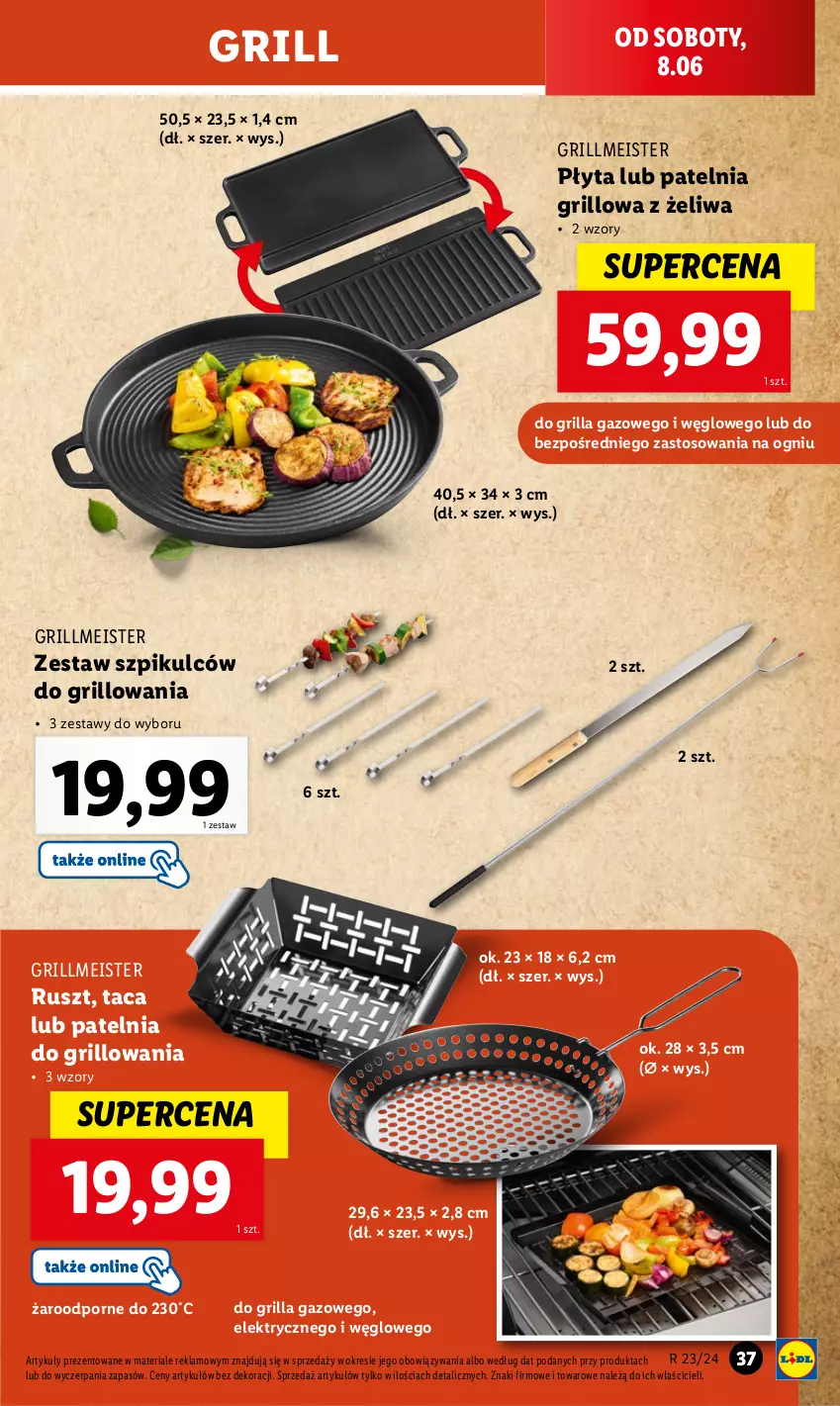 Gazetka promocyjna Lidl - GAZETKA - ważna 03.06 do 08.06.2024 - strona 41 - produkty: Grill, Patelnia, Patelnia grillowa, Płyta, Por, Taca