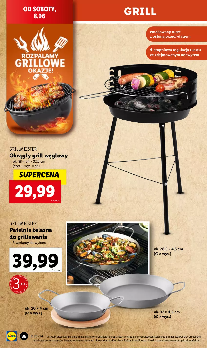 Gazetka promocyjna Lidl - GAZETKA - ważna 03.06 do 08.06.2024 - strona 42 - produkty: Grill, Patelnia, Top