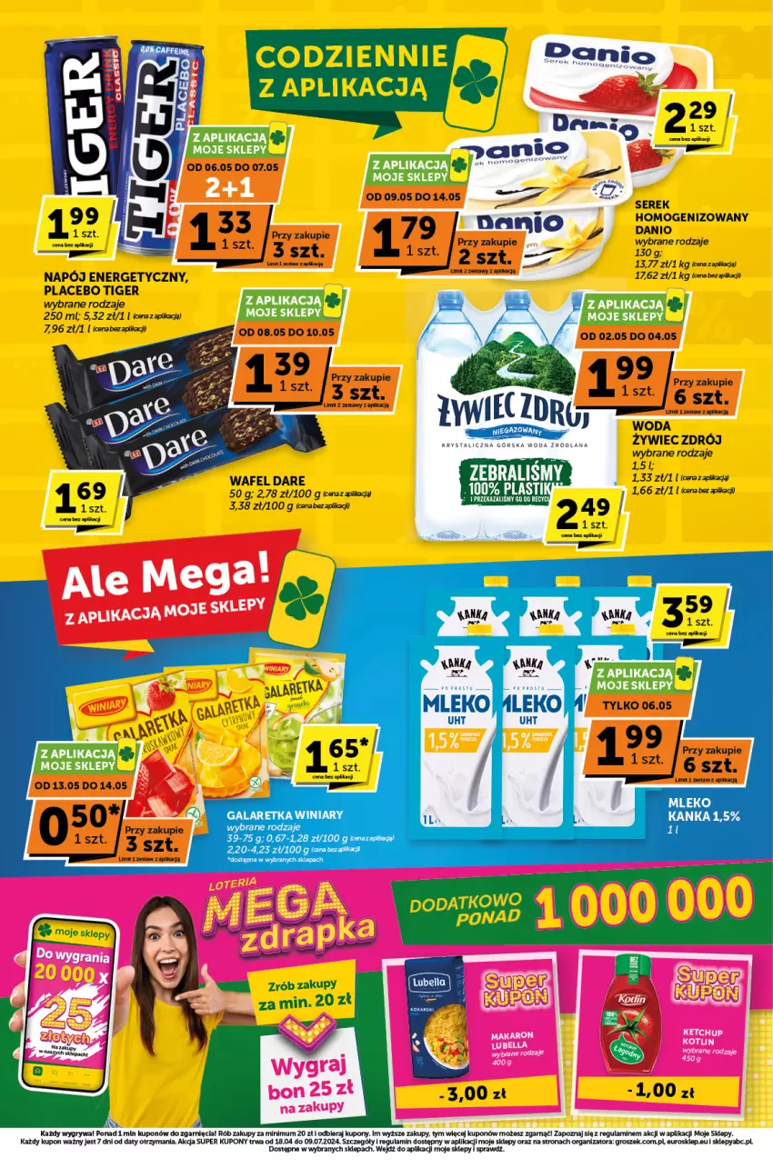 Gazetka promocyjna ABC - ważna 02.05 do 14.05.2024 - strona 2 - produkty: Danio, Gala, Galaretka, Groszek, Gry, LANA, Mleko, Napój, Napój energetyczny, Tiger, Winiary