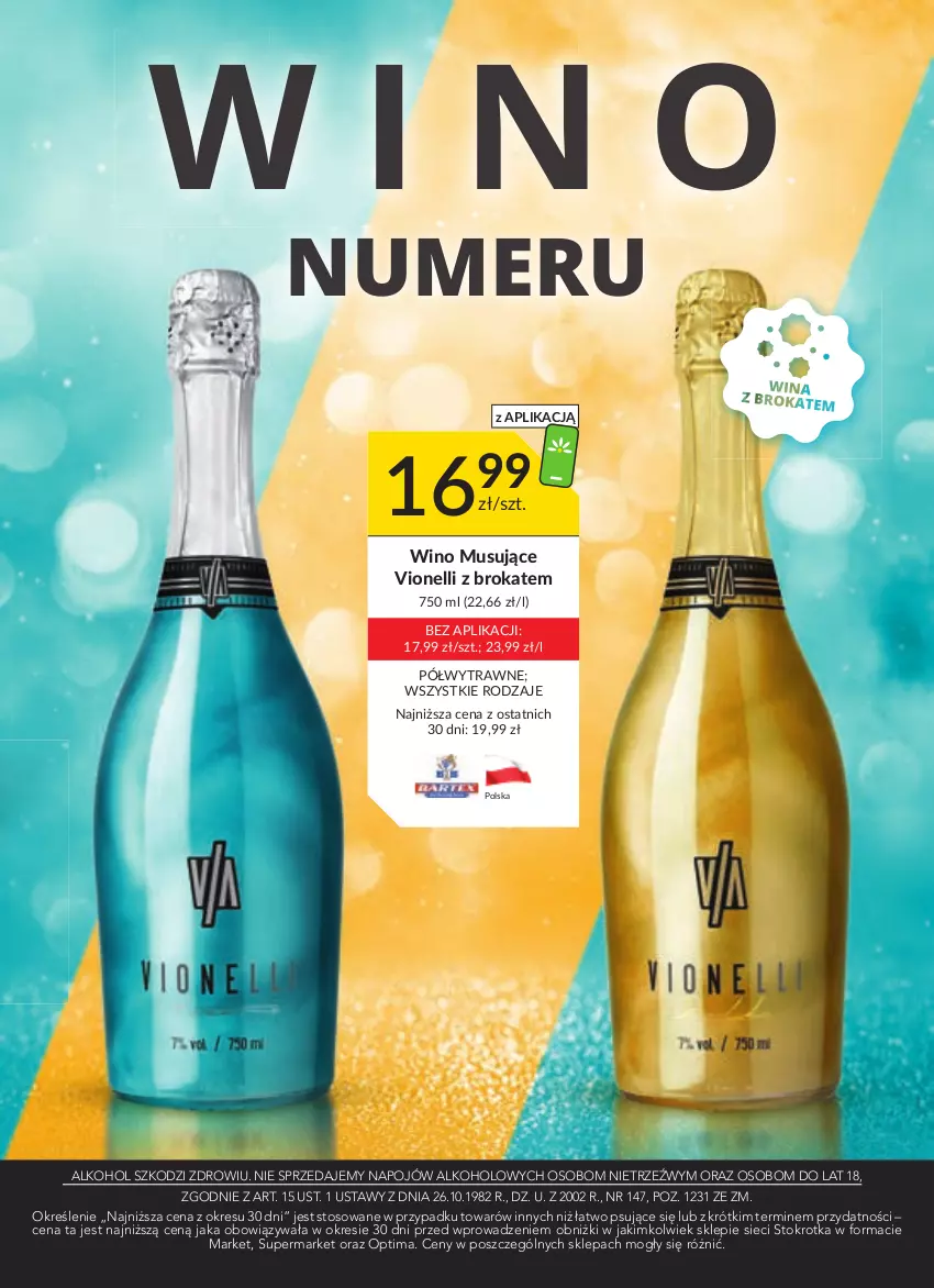 Gazetka promocyjna Stokrotka - Katalog - Urodziny - ważna 14.09 do 27.09.2023 - strona 15 - produkty: Mus, Optima, Wino, Wino musujące