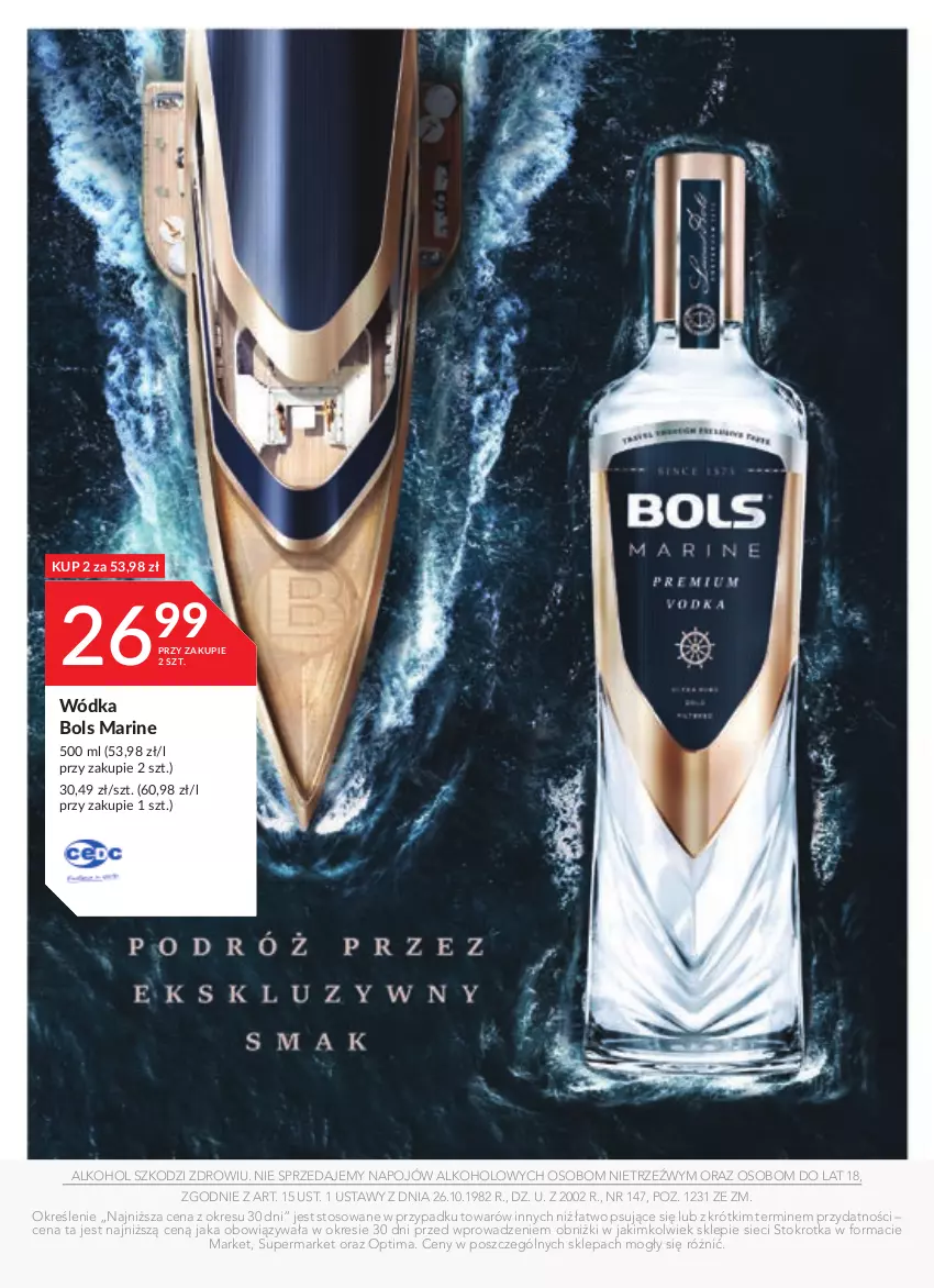 Gazetka promocyjna Stokrotka - Katalog - Urodziny - ważna 14.09 do 27.09.2023 - strona 2 - produkty: Bols, Optima, Wódka