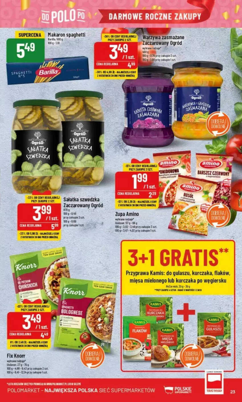 Gazetka promocyjna PoloMarket - ważna 02.11 do 07.11.2023 - strona 16 - produkty: Kamis, Knorr, Kurczak, Makaron, Ogród, Rosół, Sałat, Sałatka, Spaghetti, Zupa