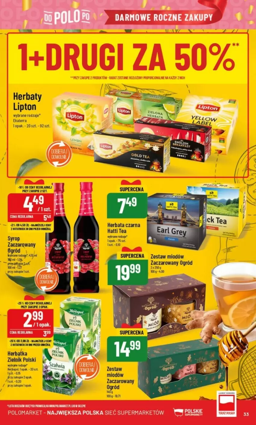 Gazetka promocyjna PoloMarket - ważna 02.11 do 07.11.2023 - strona 27 - produkty: Herbapol, Herbata, Herbata czarna, Lipton, Stek, Syrop