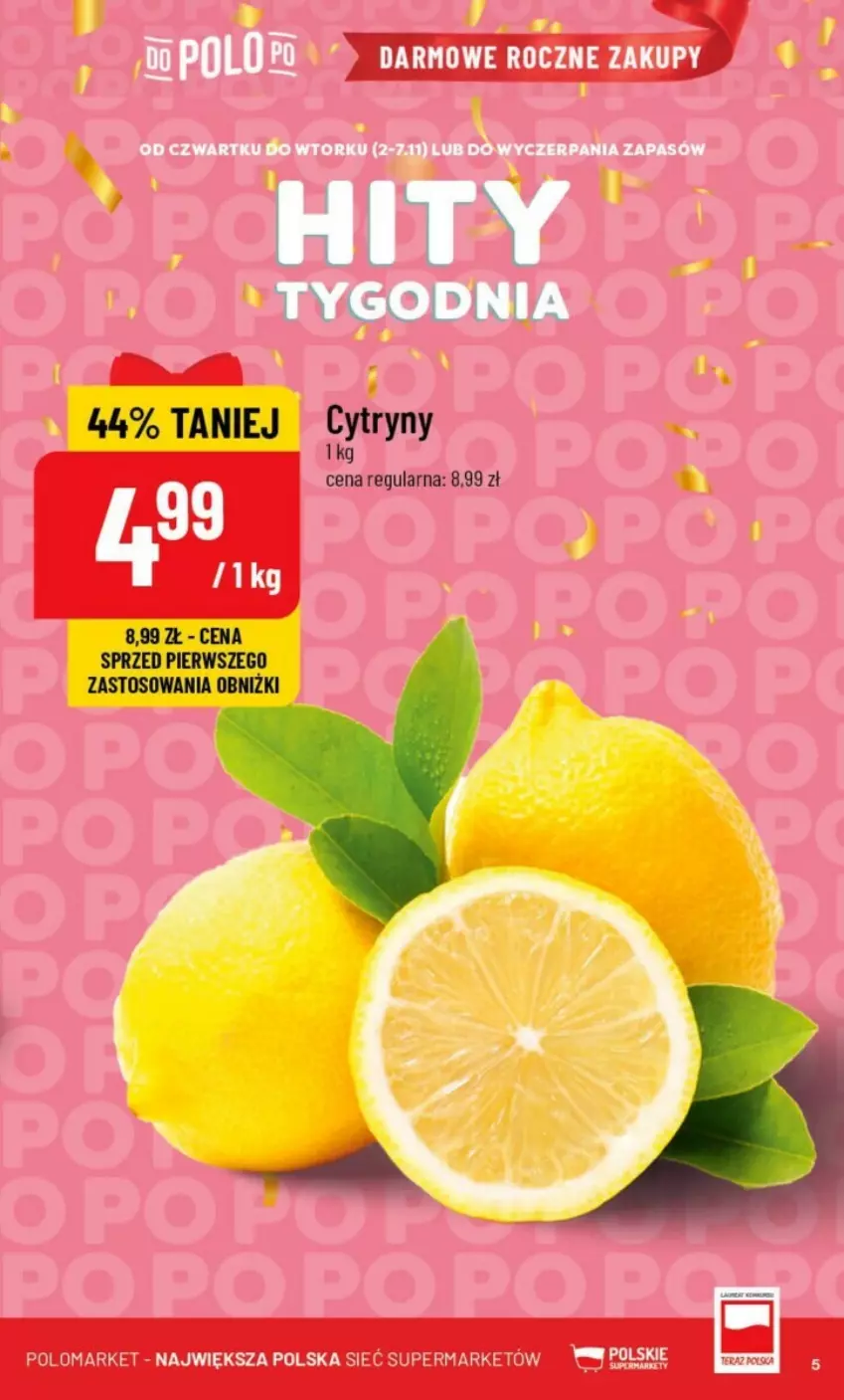 Gazetka promocyjna PoloMarket - ważna 02.11 do 07.11.2023 - strona 45 - produkty: Cytryny