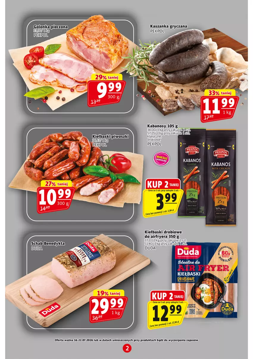 Gazetka promocyjna Prim Market - ważna 16.07 do 22.07.2026 - strona 2 - produkty: Gry, Kabanos, Kasza, Kaszanka, LG, Pekpol, Piec