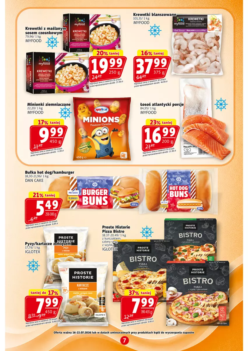 Gazetka promocyjna Prim Market - ważna 16.07 do 22.07.2026 - strona 7 - produkty: Bułka, Dan Cake, Krewetki, Kurczak, Piec, Pizza, Por, Sos