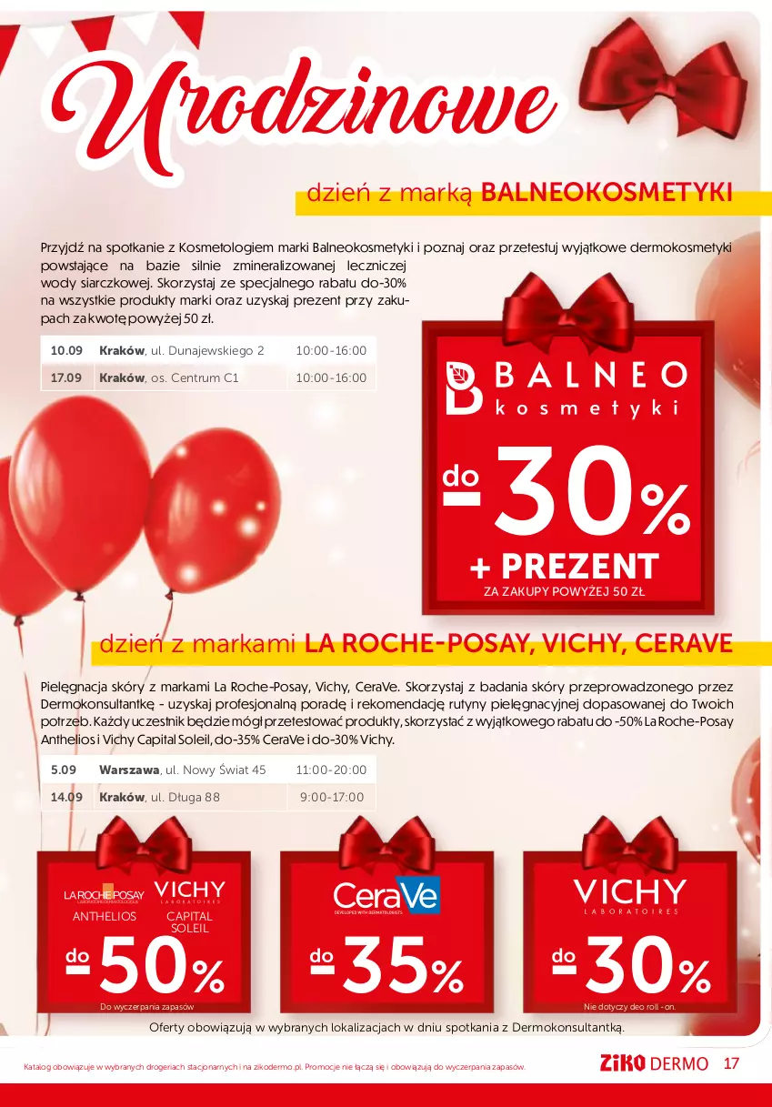 Gazetka promocyjna Ziko - Gazetka Ziko Dermo - ważna 04.09 do 18.09.2024 - strona 17 - produkty: CeraVe, Gra, Helio, La Roche-Posay, LG, Lierac, Phyto, Pielęgnacja skóry, Por, Rum, Vichy, Znicz