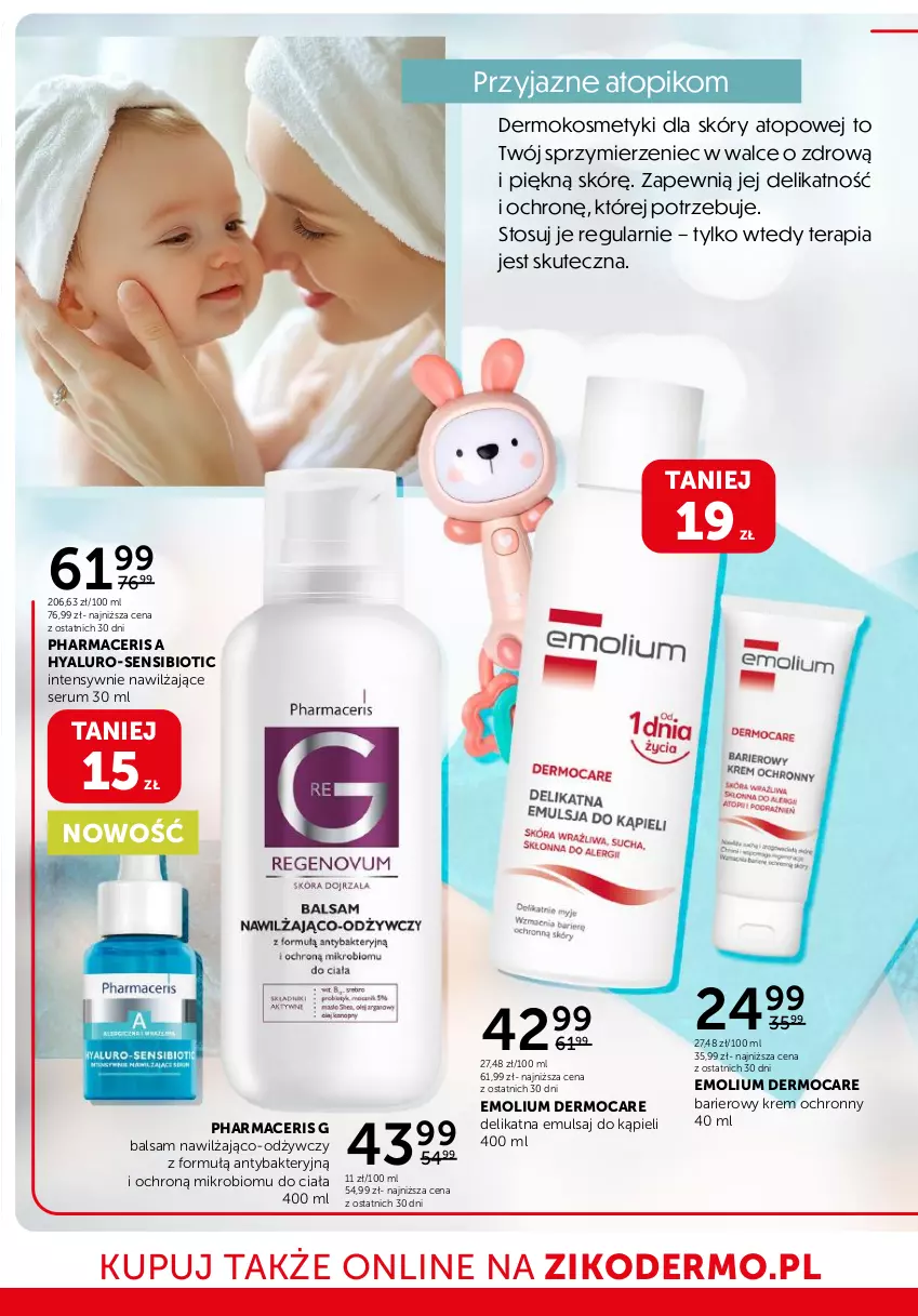 Gazetka promocyjna Ziko - Gazetka Ziko Dermo - ważna 04.09 do 18.09.2024 - strona 24 - produkty: Acer, Balsam do ciała, Emolium, Krem do twarzy, Pharmaceris, Rum, Ser, Serum, Szampon, Tera, Top