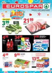 Gazetka promocyjna Spar - EuroSpar - Gazetka - ważna od 26.07 do 26.07.2023 - strona 1 - produkty: Piwo, Jaja, Tyskie, Schab wieprzowy, Mola, POLMLEK, Grunt, Goal, Masło, Jaja z wolnego wybiegu