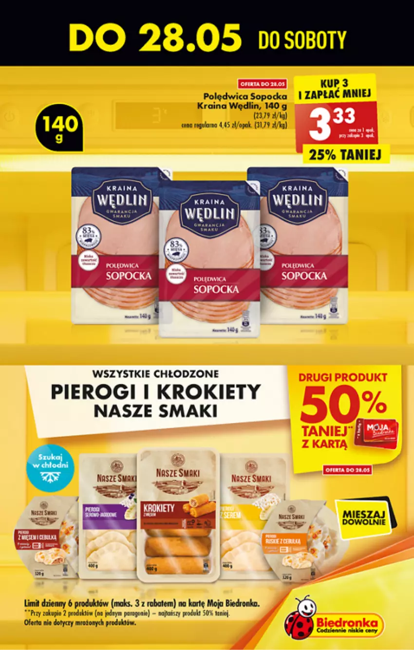 Gazetka promocyjna Biedronka - ważna 26.05 do 01.06.2022 - strona 9 - produkty: Dron, Krokiety, LG, Pierogi, Polędwica