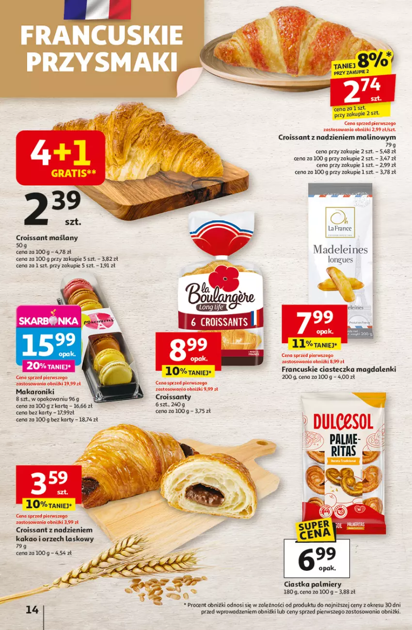 Gazetka promocyjna Auchan - Gazetka LATO PEŁNE PRZYJEMNOŚCI Hipermarket Auchan - ważna 10.07 do 16.07.2025 - strona 14 - produkty: Ciastka, Croissant, Kakao, Makaron