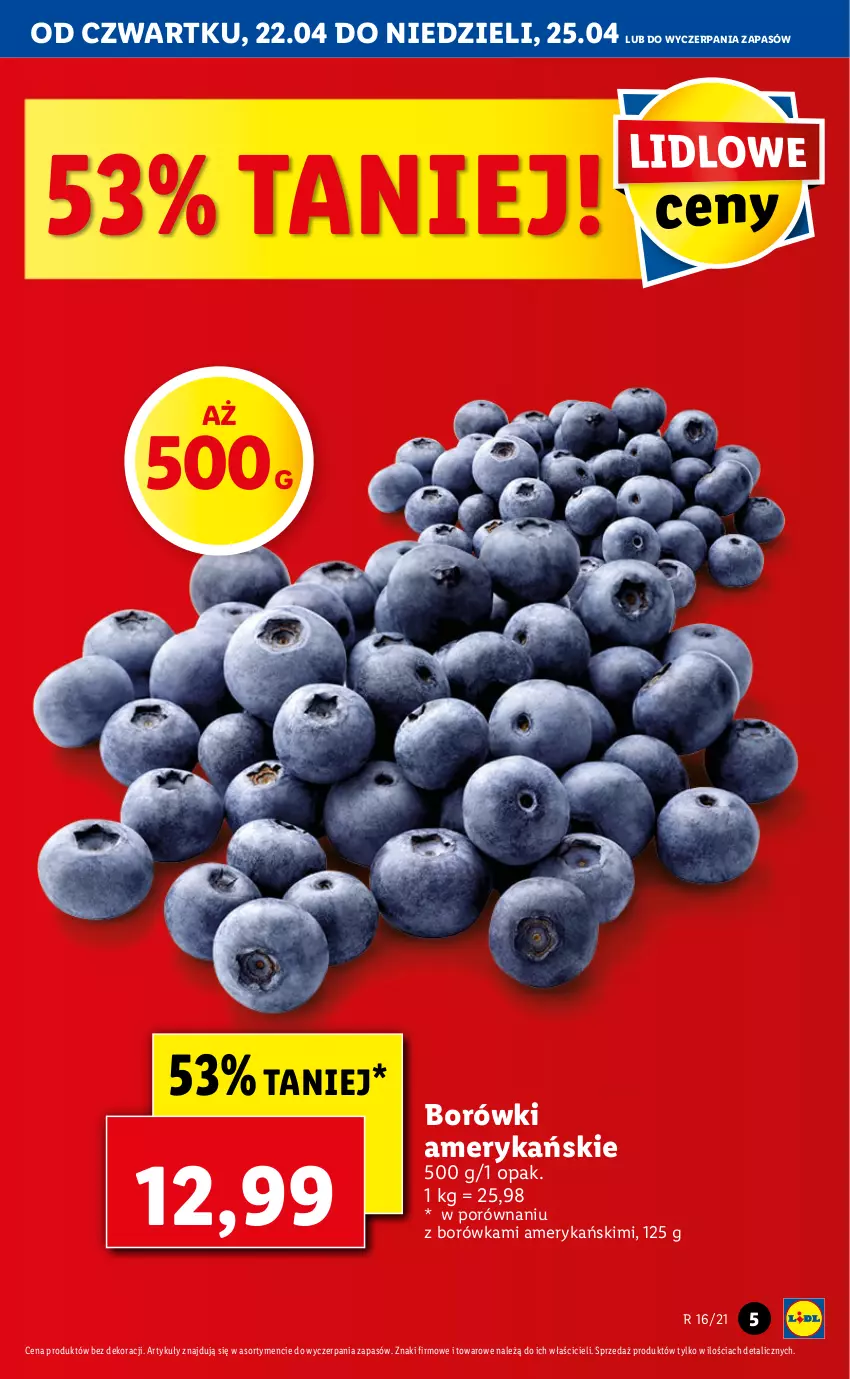 Gazetka promocyjna Lidl - GAZETKA - ważna 22.04 do 25.04.2021 - strona 5 - produkty: Borówka, Por