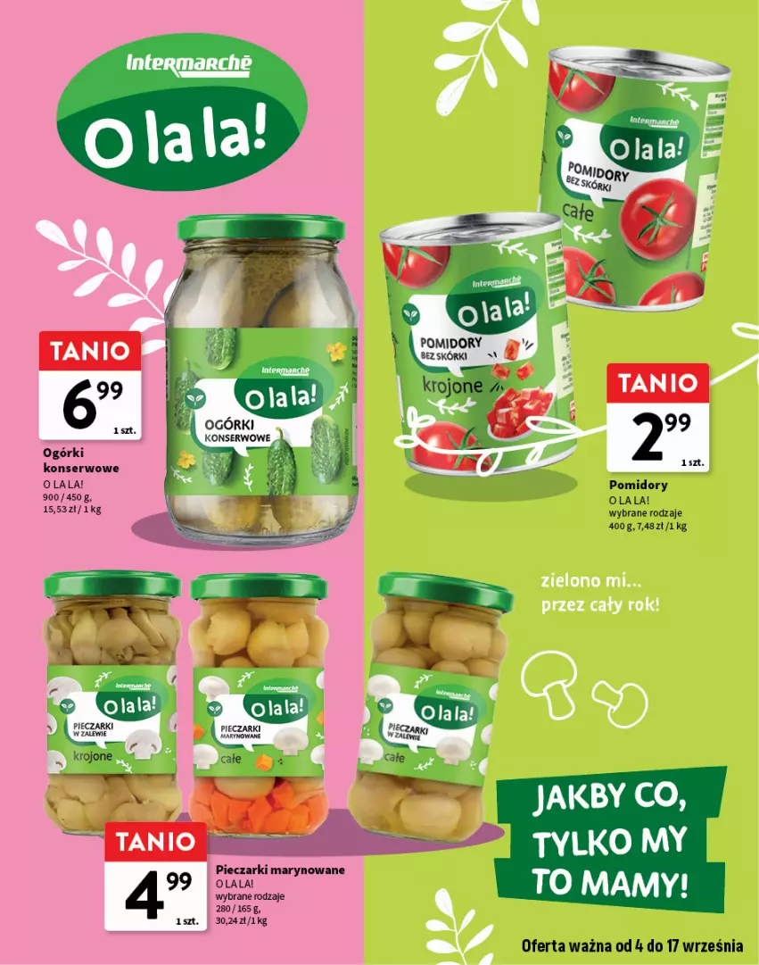 Gazetka promocyjna Intermarche - Gazetka Intermarche - ważna 04.09 do 17.09.2025 - strona 13 - produkty: Ogórki konserwowe, Piec, Pomidory, Ser