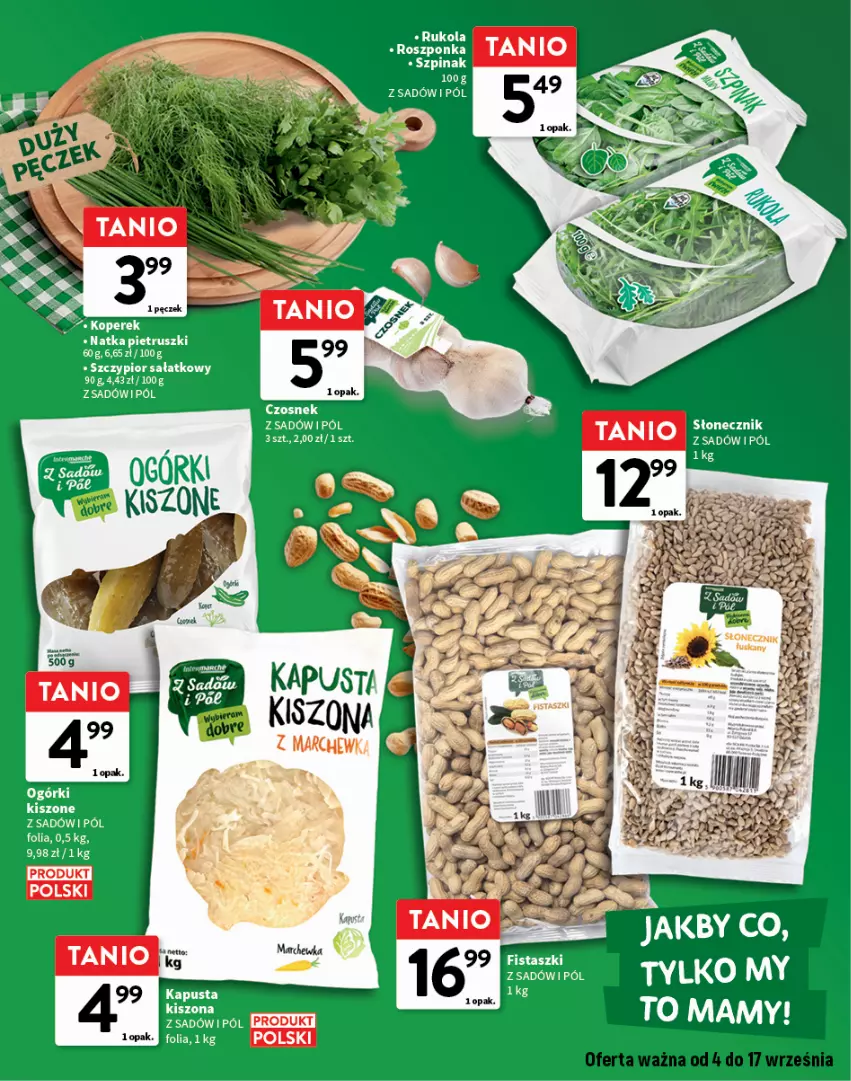 Gazetka promocyjna Intermarche - Gazetka Intermarche - ważna 04.09 do 17.09.2025 - strona 19 - produkty: Czosnek, Natka pietruszki, Roszponka, Rukola, Sałat