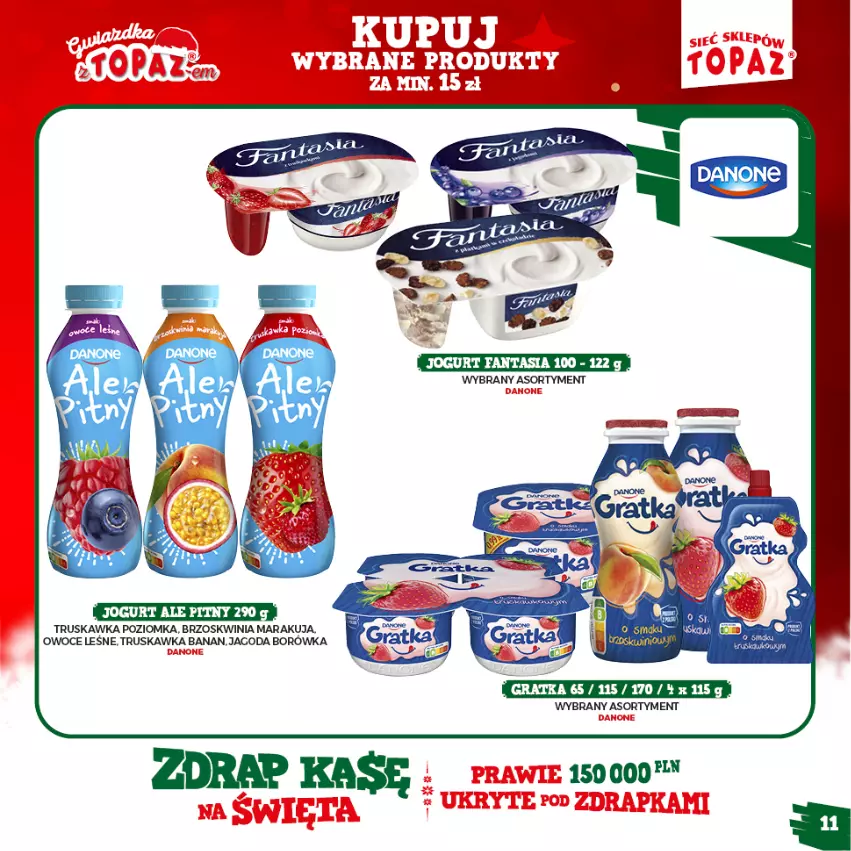 Gazetka promocyjna Topaz - Gazetka - ważna 15.11.2021 do 16.01.2022 - strona 11 - produkty: Borówka, Fa, Fanta, Gra, Jogurt, Owoce