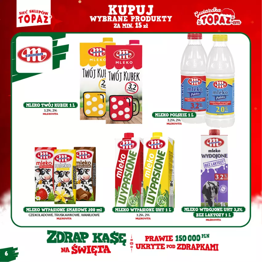 Gazetka promocyjna Topaz - Gazetka - ważna 15.11.2021 do 16.01.2022 - strona 6 - produkty: Kubek, Mleko